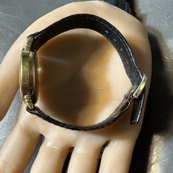 -WATCH WOMEN VTG Rare Moon Phase W/Date Geneva Quartz Watch - Picture 6 of 11